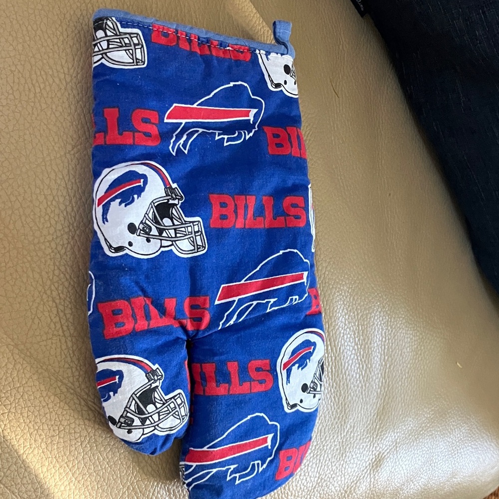 Bills Themed Blue Oven Mitt
